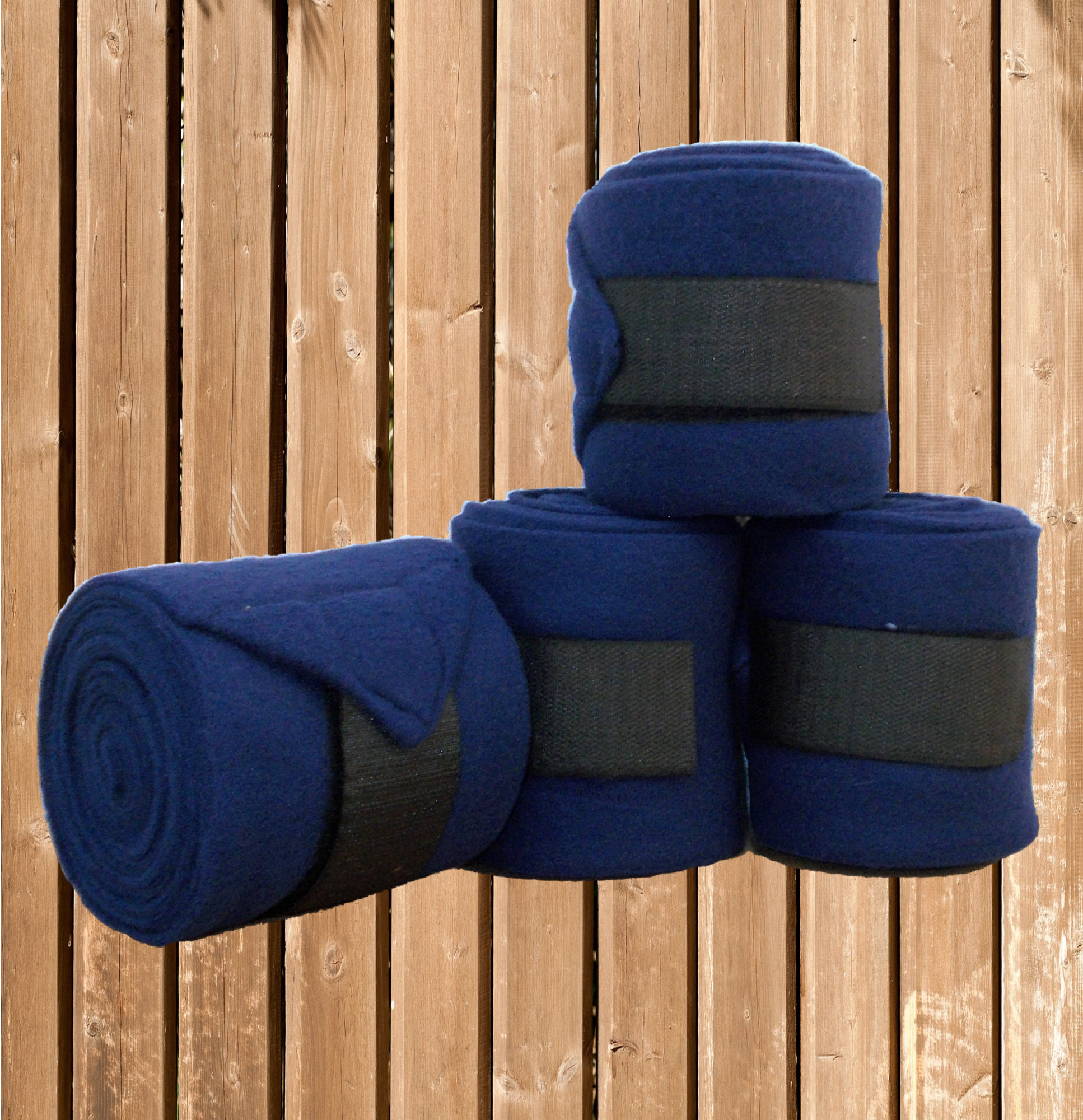 Fleece Bandagen Set in navy, 300 x 10 cm